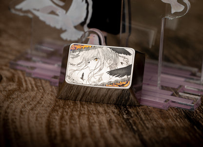 Chainsaw Man, Makima, 1.5U titanium alloy personalized keycaps, anime character creative peripheral metal carving custom keycaps