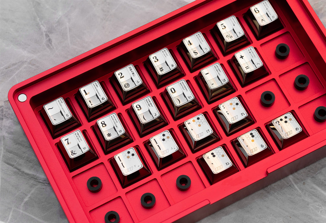 EVA themed series, personalized design keycaps for digital area (pure numbers) and symbol area, specially customized titanium alloy keycaps for anime