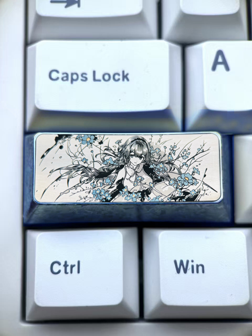 Honkai: Star Rail, Firefly, 2.25U titanium alloy personalized keycaps, anime and game culture creative metal carving custom decorative keycaps