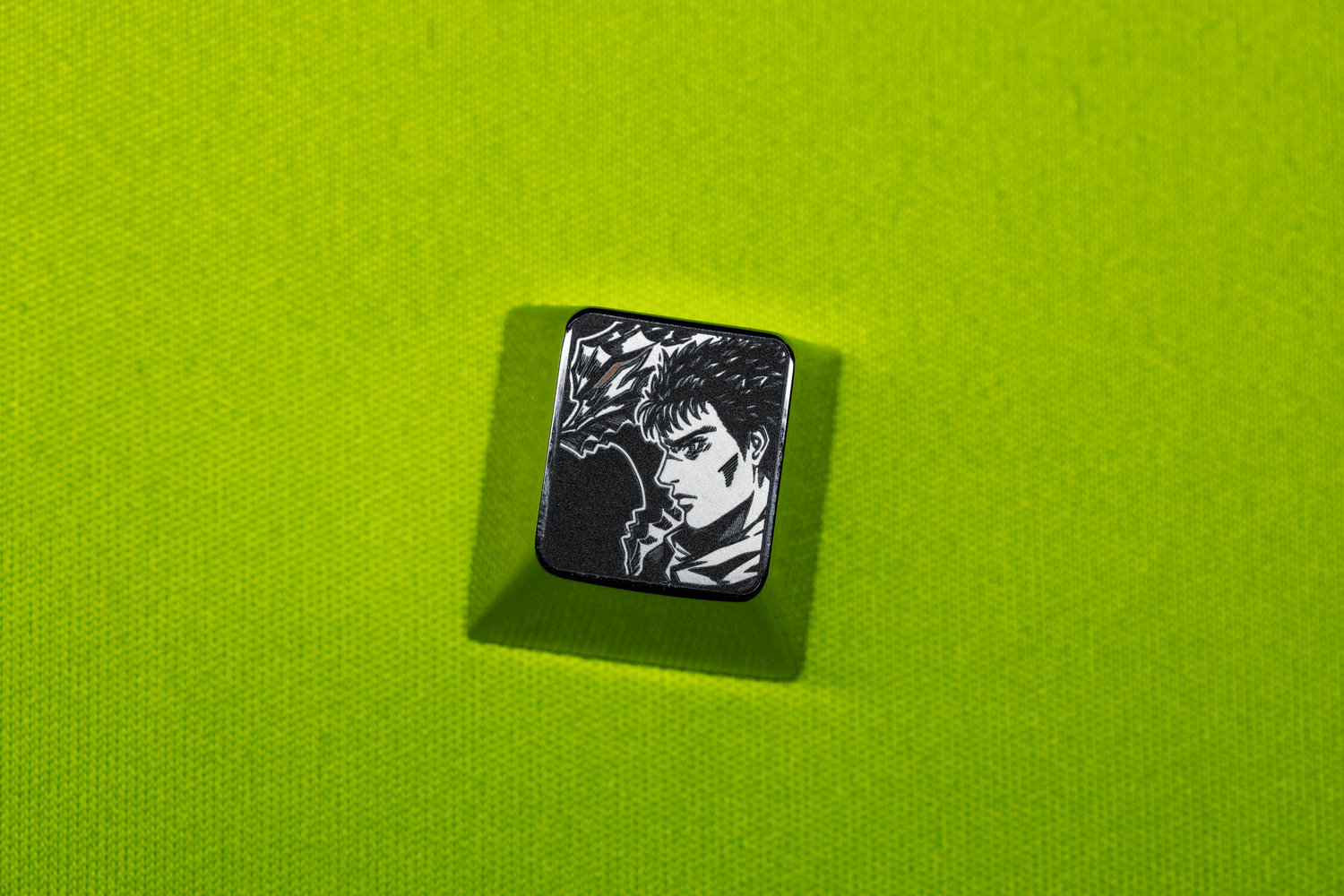 Berserk series, 1U titanium alloy personalized keycaps, innovative metal carved keycaps for anime and gaming culture.