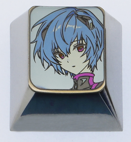 EVA, Ayanami Rei, 1U titanium alloy colored keycaps, personalized keycaps, keyboard decorative keycaps