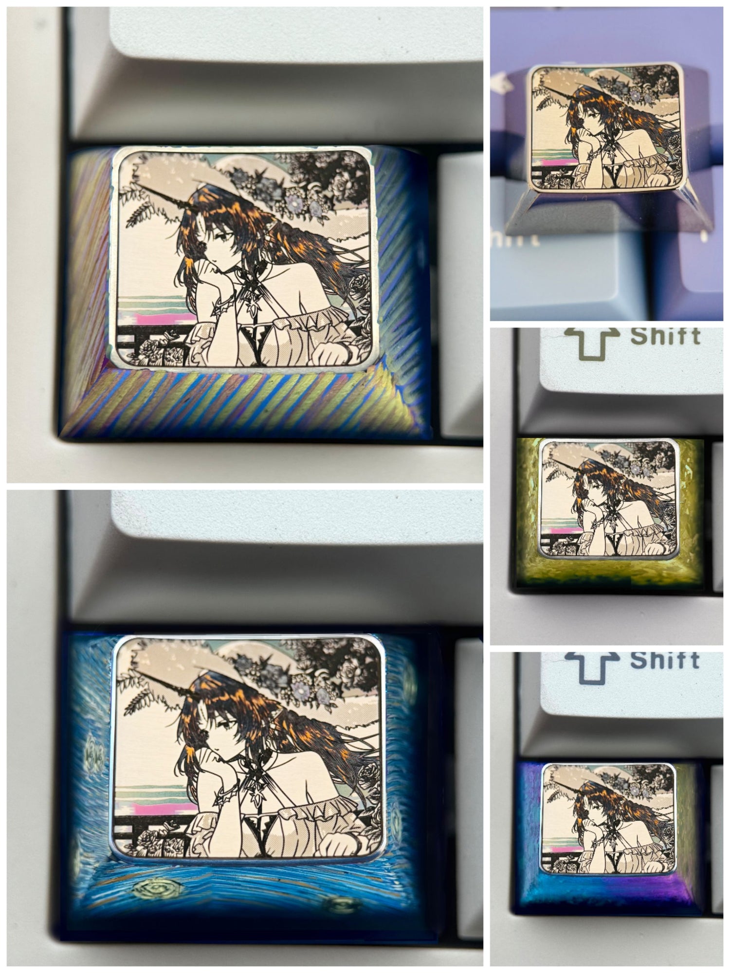 Wuthering Waves, Cartethyia, 1.25U Titanium Alloy Precision Carving, Anime Game Culture Creative Decorative Keycaps