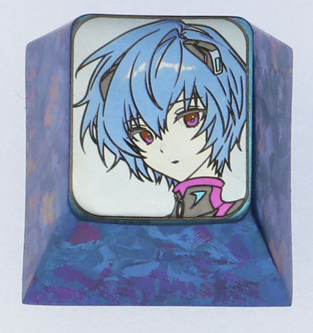 EVA, Ayanami Rei, 1U titanium alloy colored keycaps, personalized keycaps, keyboard decorative keycaps