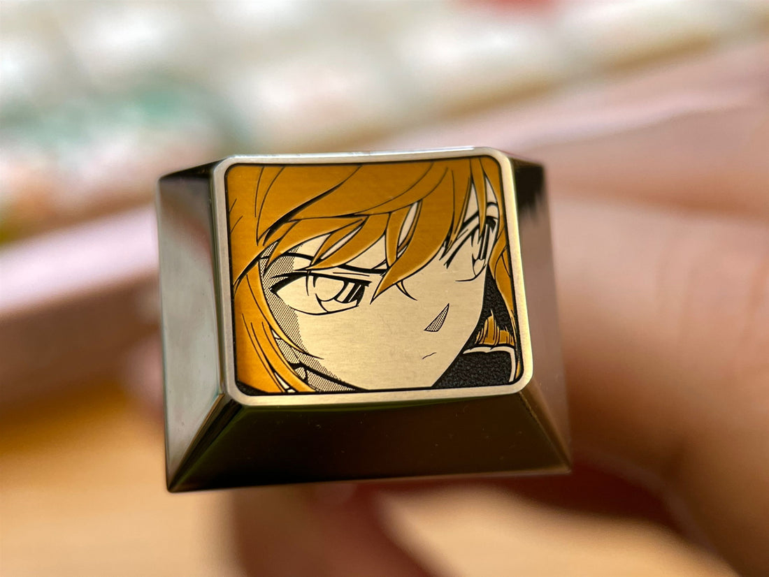 Anita Hailey, Vi Graythorn, laser engraved titanium alloy keycaps, personalized keycaps, decorative keycaps.
