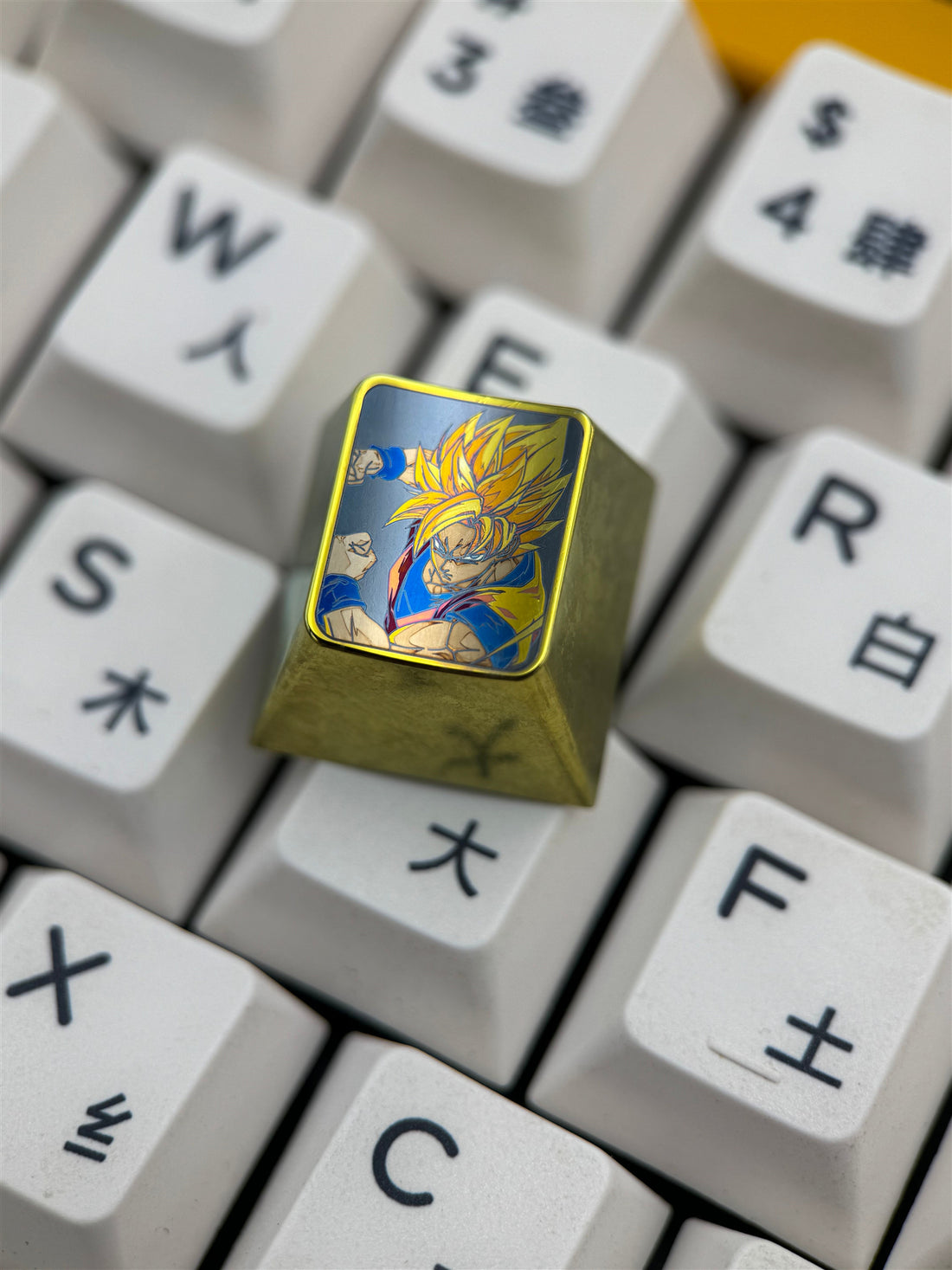 Dragon Ball, Son Goku, Kakarotto 1U Titanium Alloy Personalized Keycaps, Anime Game Culture Creative Decorative Keycaps