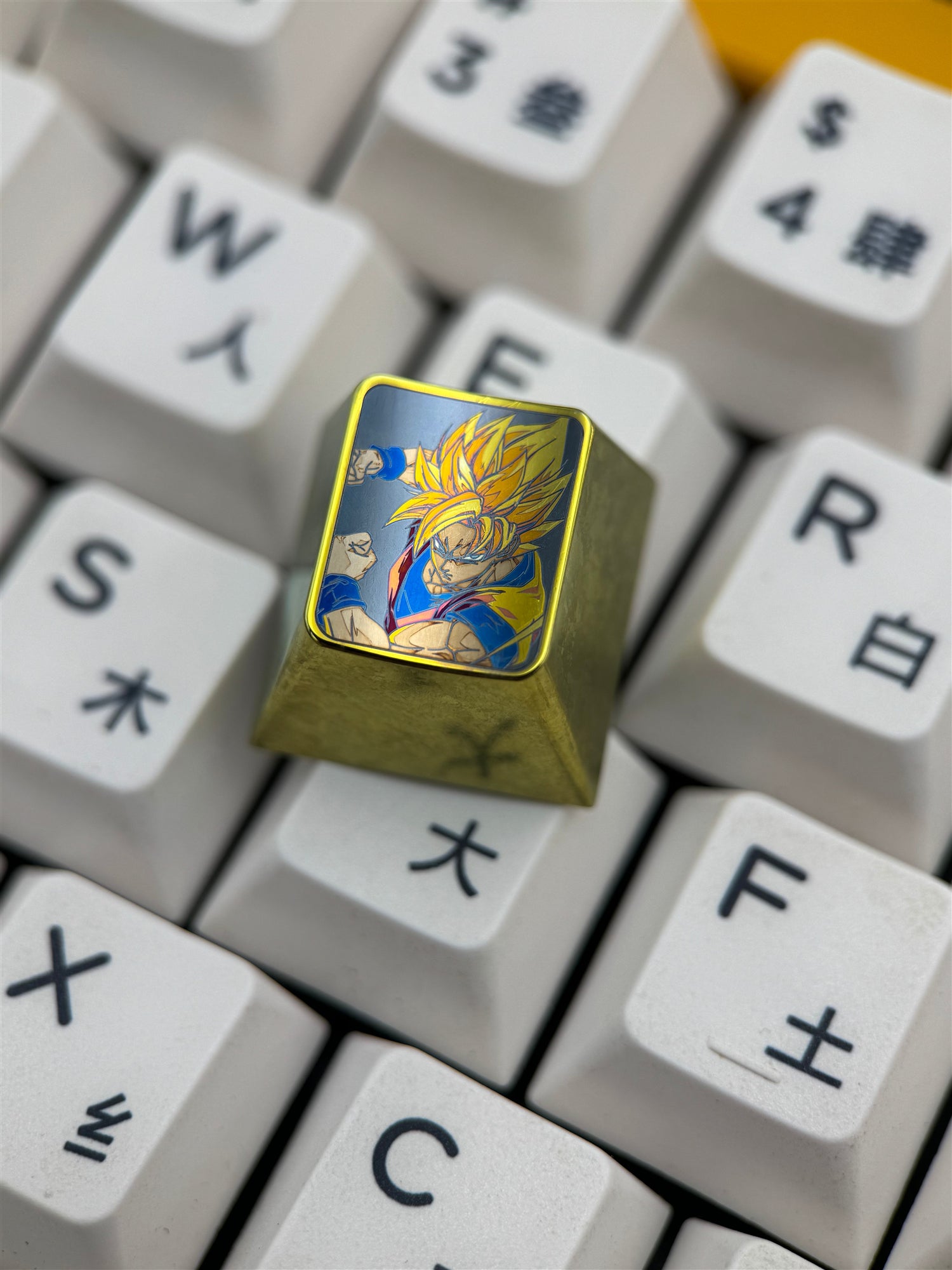 Dragon Ball, Son Goku, Kakarotto 1U Titanium Alloy Personalized Keycaps, Anime Game Culture Creative Decorative Keycaps