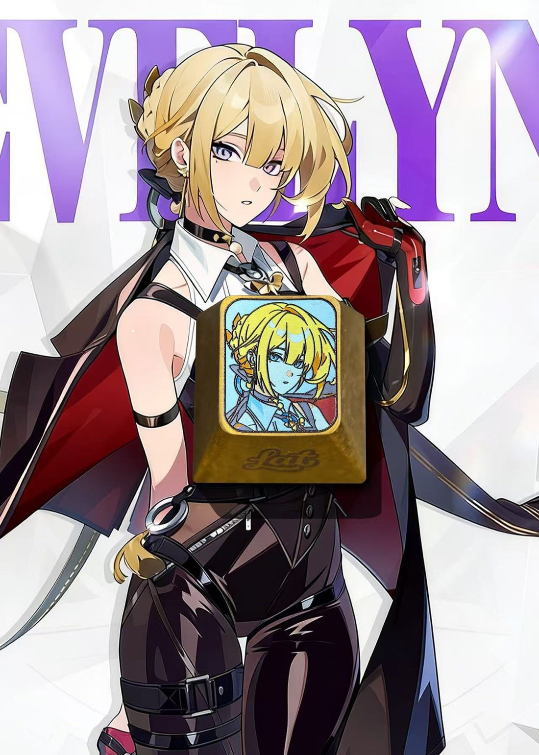 Zenless Zone Zero, Evelyn Chevalier, 1U titanium alloy personalized keycaps, anime and game culture creative metal carving decorative keycaps