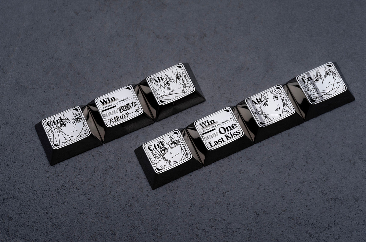 Keycaps Bottom EVA keycaps with bottom row functional key area combination, titanium ...