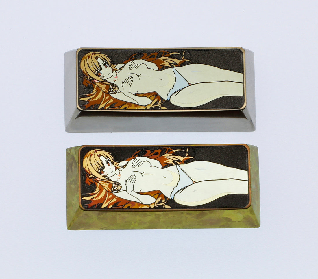Sword Art, Yuuki Asuna2u and 2.25u color titanium alloy personalized keycaps