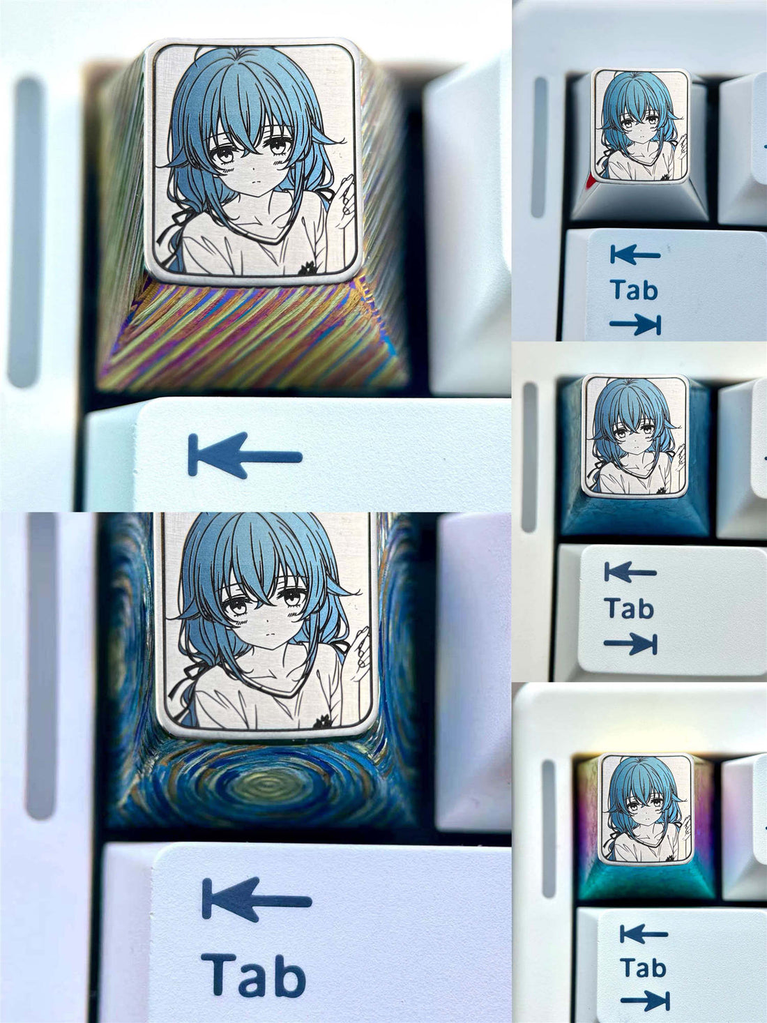 Mushoku Tensei: Jobless Reincarnation，Roxy 1U Carved titanium alloy personalized keycaps, anime, games, novels, cultural and creative innovations, carved decorative keycaps