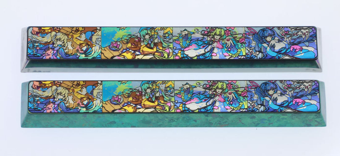 Hatsune Miku, 4-season space bar made of titanium alloy, creative and personalized key cap for animation game music
