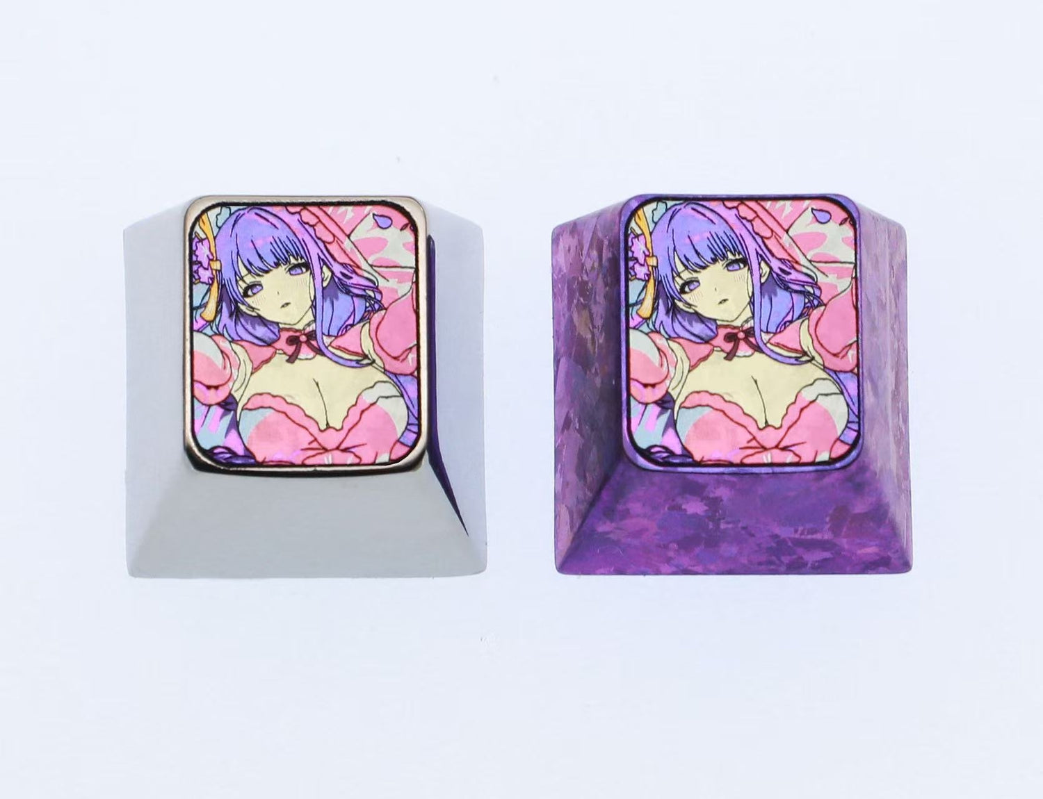 Genshin Impact, Beelzebul, 1U titanium alloy personalized keycaps, anime and game culture creative metal decorative keycaps