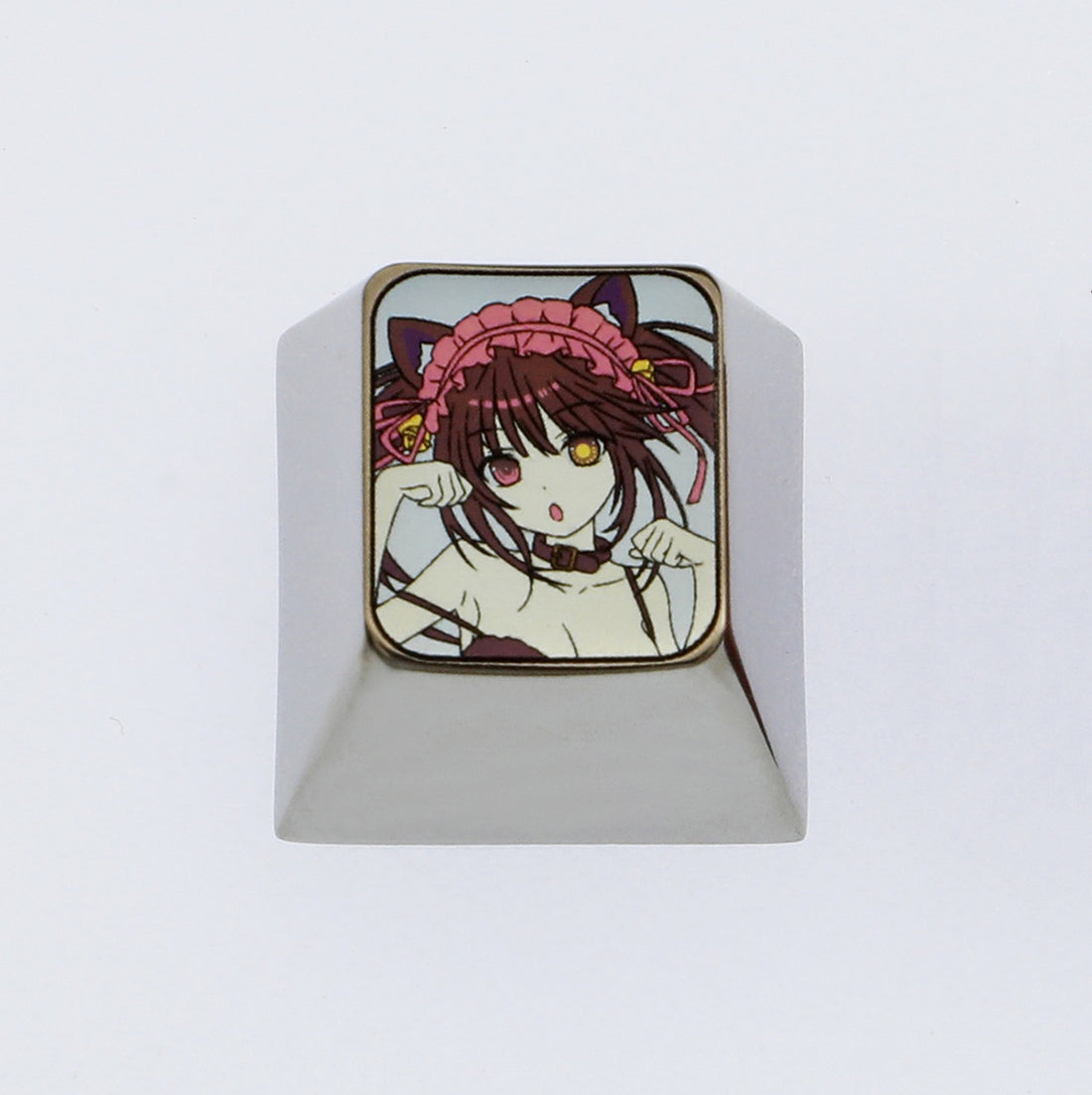 DATE A LIVE，Tokisaki Kurumi， Colored titanium alloy carved keycaps, personalized keycaps, decorative keycaps.