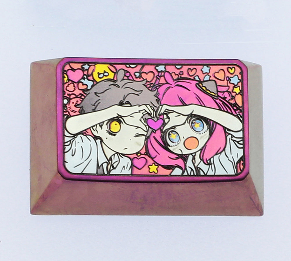 SPY × FAMILY, Anya Forger, Damian Desmond, 1.5U titanium alloy decorative keycaps, personalized keycaps.