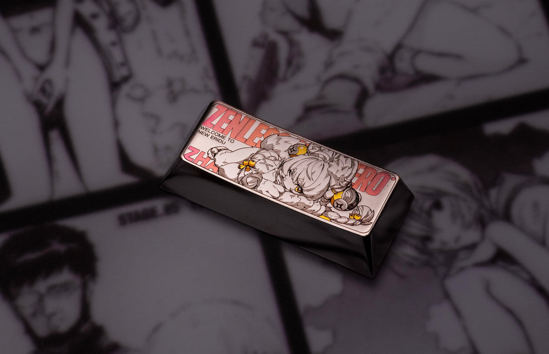 Zenless Zone Zero, Zhao, 2.25U/Cold Carving, Precision Carving, Titanium Alloy Personalized Keycaps, Anime Game Culture Creative Peripheral Metal Decorative Keycaps