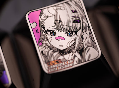 Zenless Zone Zero, Angels of Delusion, 1U titanium alloy personalized keycaps, set of 3, anime game mechanical keyboard decorative keycaps