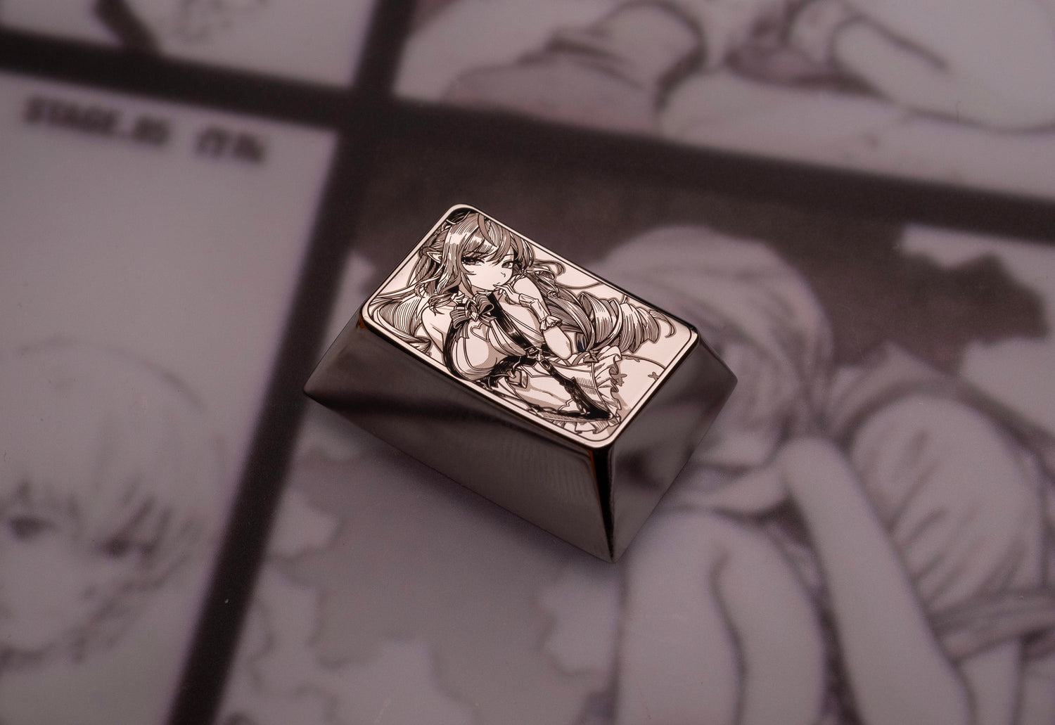 Zenless Zone Zero, Vivian Banshee, 1.5U titanium alloy personalized keycaps, anime, gaming, cultural and creative mechanical keyboards, metal decorative keycaps