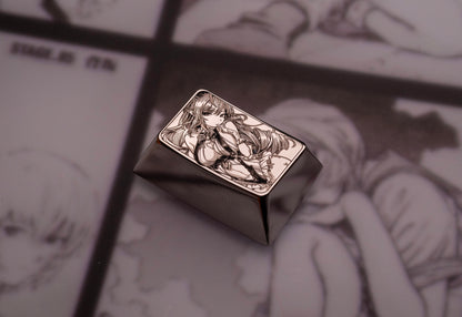 Zenless Zone Zero, Vivian Banshee, 1.5U titanium alloy personalized keycaps, anime, gaming, cultural and creative mechanical keyboards, metal decorative keycaps