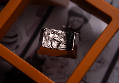 Zenless Zone Zero, Vivian Banshee, 1.5U titanium alloy personalized keycaps, anime, gaming, cultural and creative mechanical keyboards, metal decorative keycaps