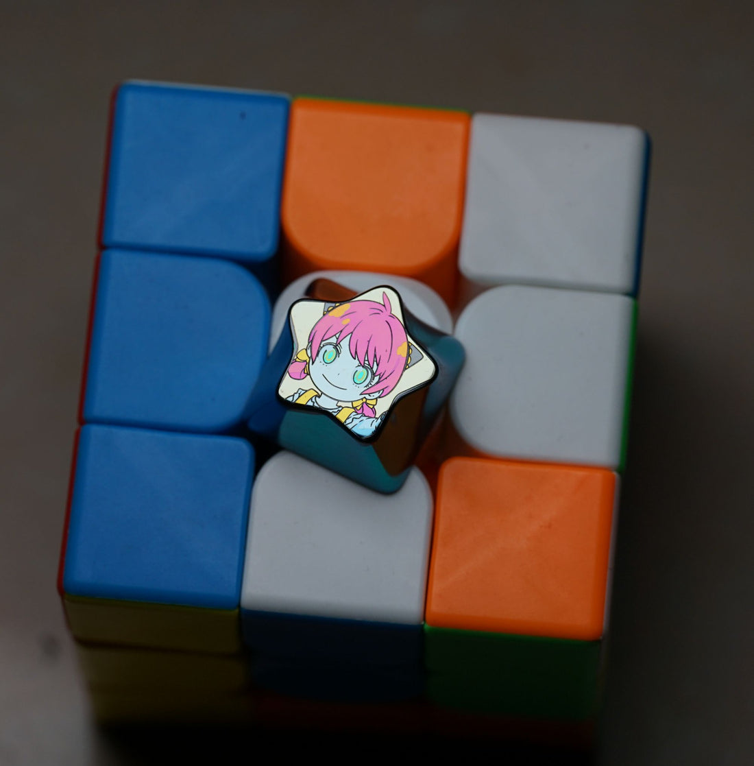 SPY × FAMILY, Anya Forger, pentagram shaped titanium alloy carved keycaps, personalized keycaps, decorative keycaps