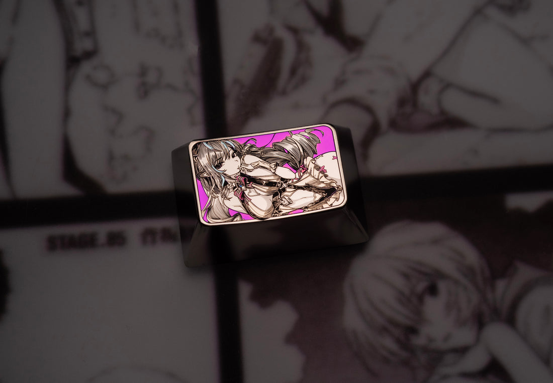 Zenless Zone Zero, Vivian Banshee, 1.5U titanium alloy personalized keycaps, anime, gaming, cultural and creative mechanical keyboards, metal decorative keycaps