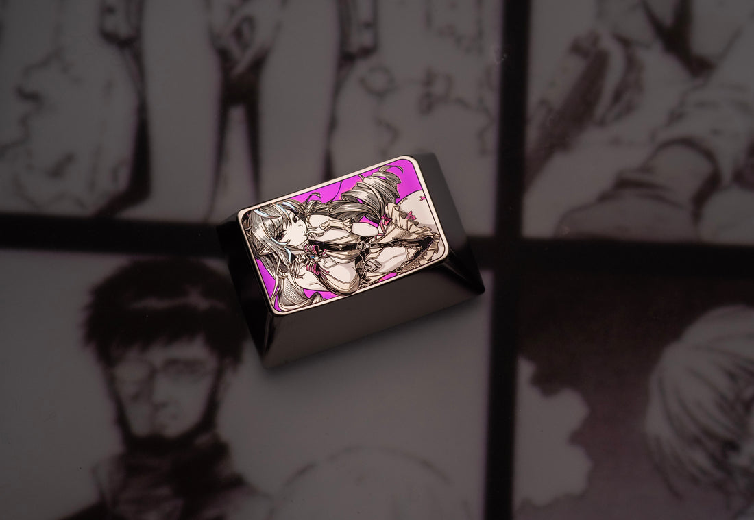 Zenless Zone Zero, Vivian Banshee, 1.5U titanium alloy personalized keycaps, anime, gaming, cultural and creative mechanical keyboards, metal decorative keycaps