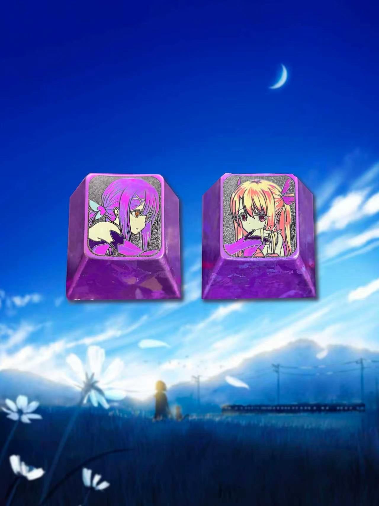 Fate/stay night， Best friend, 1U titanium alloy personalized keycap, anime and game culture creative mechanical keyboard decoration keycap