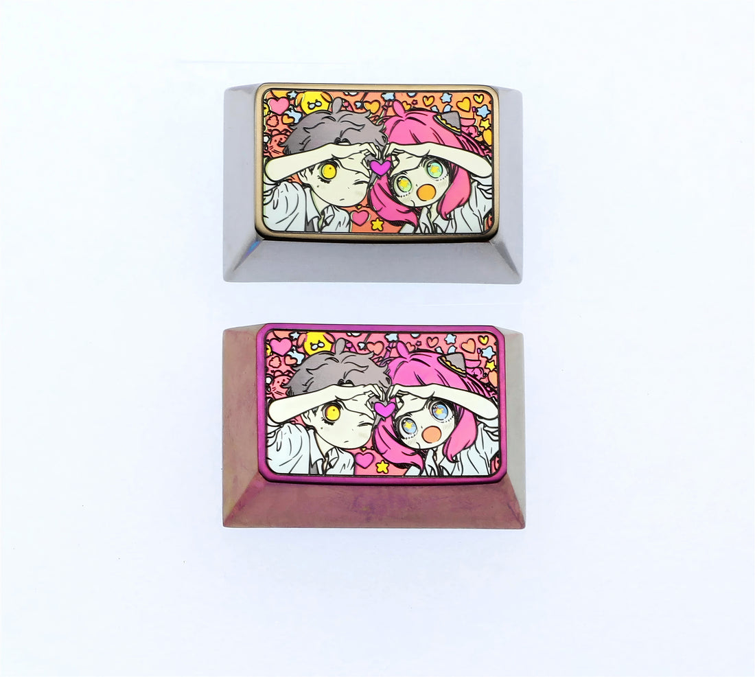 SPY × FAMILY, Anya Forger, Damian Desmond, 1.5U titanium alloy decorative keycaps, personalized keycaps.