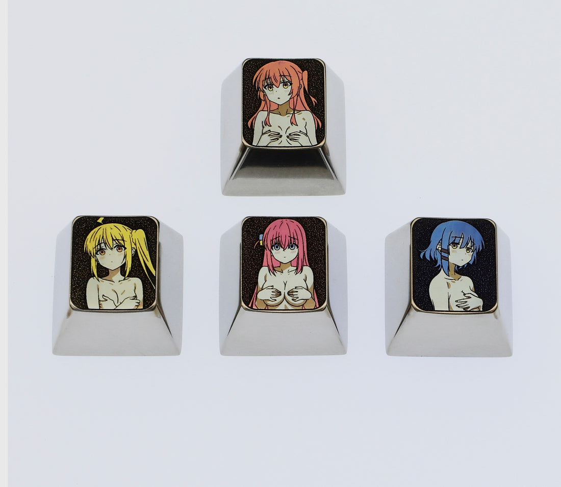 BOCCHI THE ROCK!   Directional key combination set, metal personalized keycaps, mechanical keyboard decorative keycaps