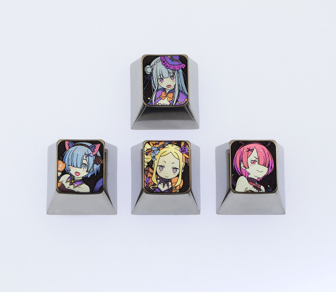 Starting from scratch in a different world, character directional keys, independent keys, titanium alloy personalized keycaps, decorative keycaps