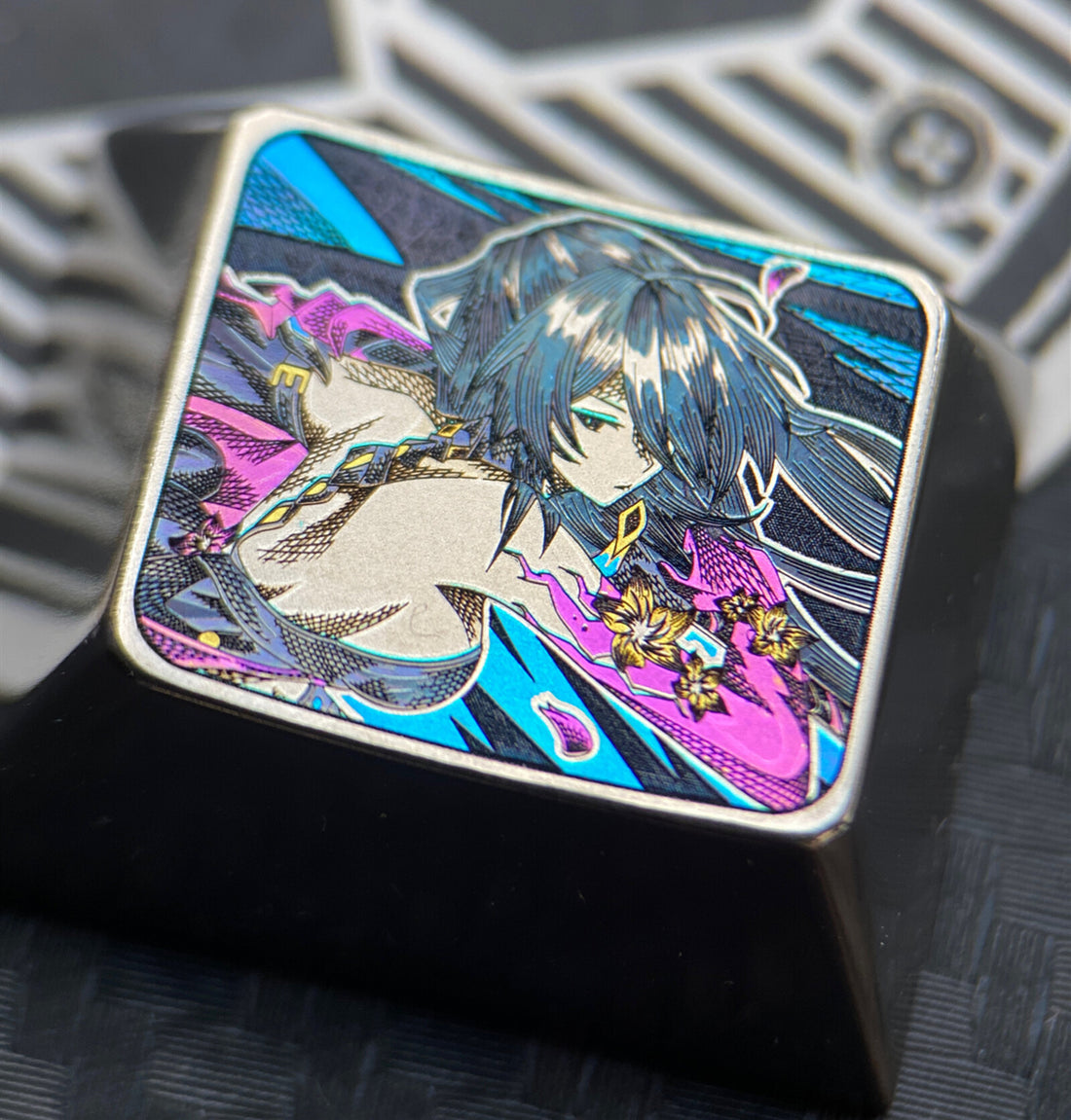Honkai,Raiden Bosenmori Mei, Precision carved titanium alloy keycaps, 1.25U personalized keycaps