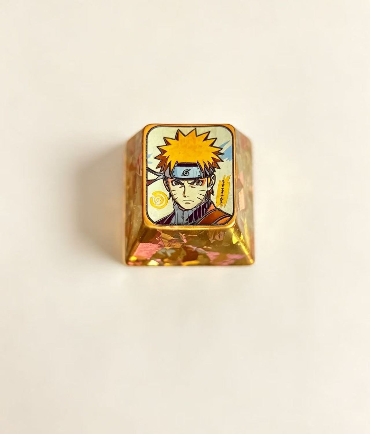 Naruto, Naruto Uzumaki 1 U titanium alloy personalized keycaps, anime and game cultural creative keycaps, mechanical keyboard decorative keycaps