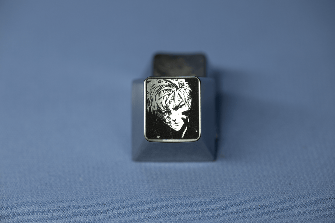 ONE PUNCH-MAN, Titanium alloy personalized keycaps, 1U metal decorative keycaps, keycaps around anime and game characters
