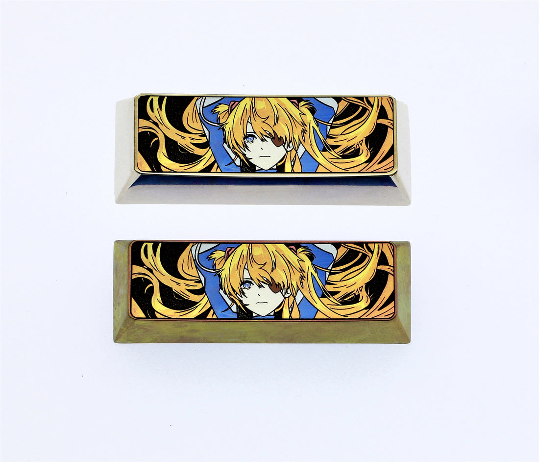 EVA, Asuka 2.75U titanium alloy personalized keycap, metal decorative art keycap