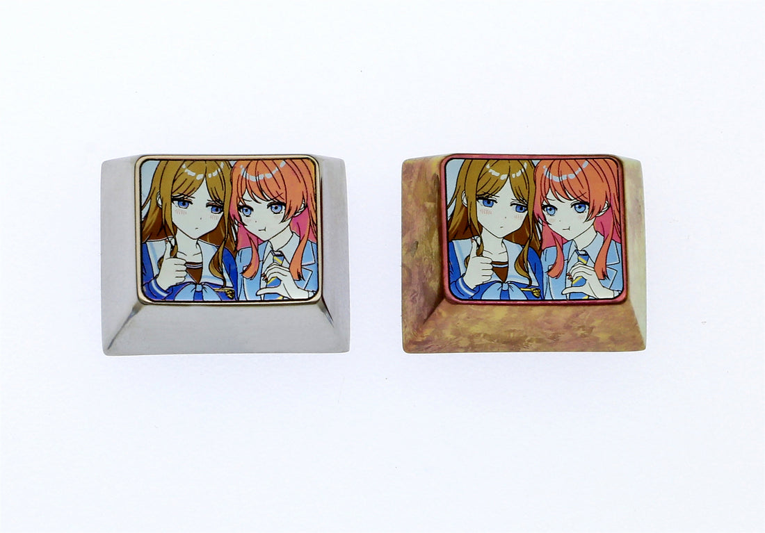 Soyo Nagasaki， 1.25U Personalized keycaps, titanium alloy metal decorative keycaps, comic art keycaps