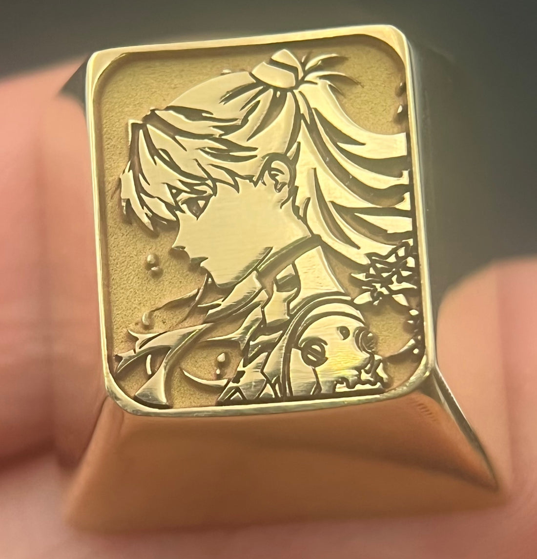 EVA, 1U brass material personalized keycap, metal decorative keycap, anime keycap