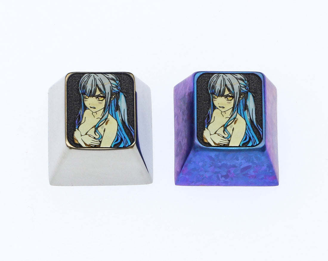 BanG Dream!, Sakiko Togawa, 1U titanium alloy personalized keycaps, anime game peripheral keycaps, metal keycaps