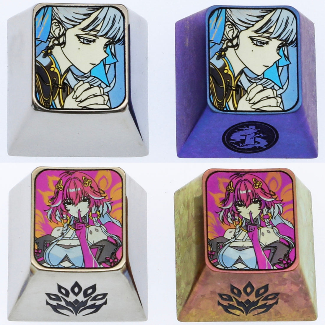 Wuthering Waves, 1U titanium alloy personalized keycaps, metal game anime character keycaps