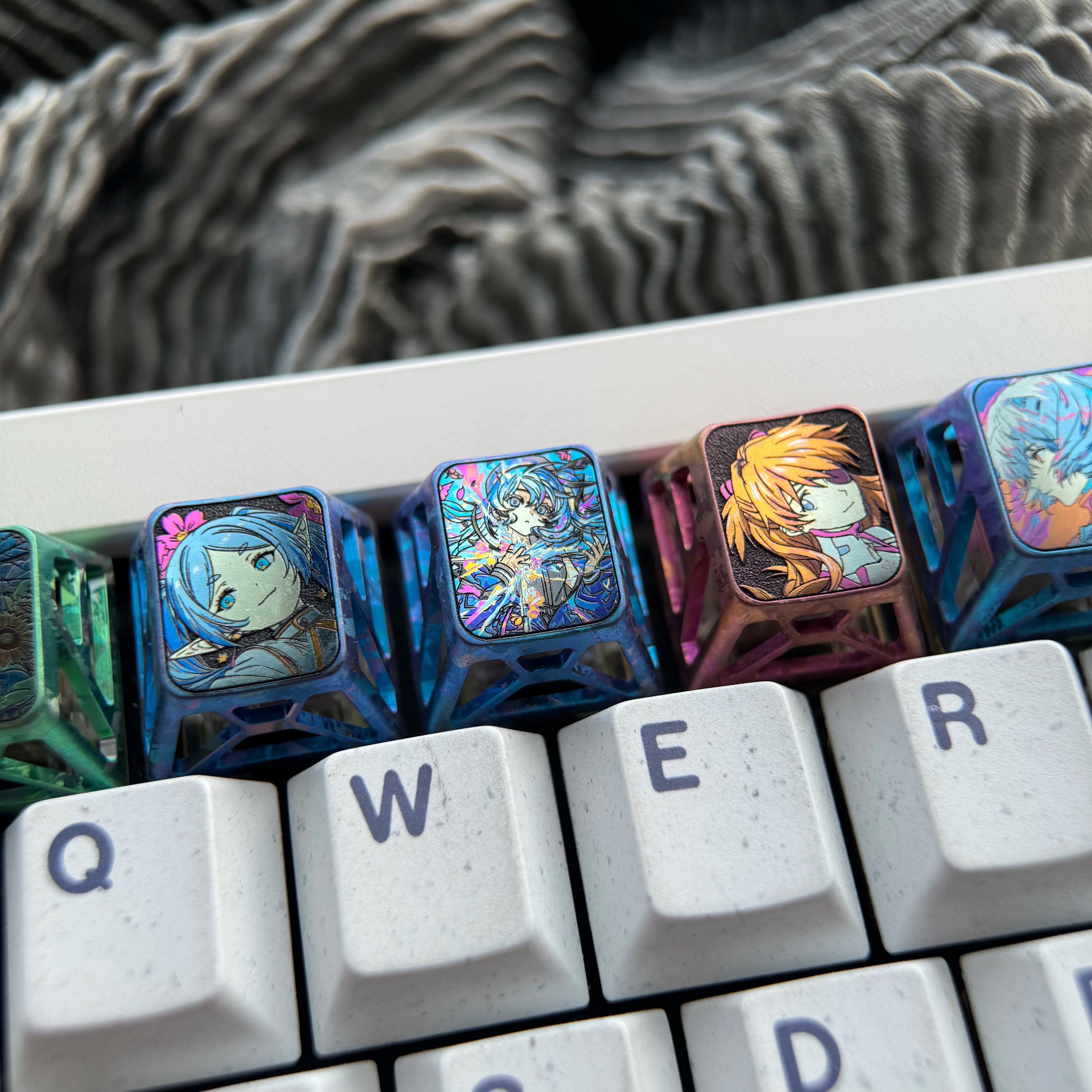 Titanium alloy 1U hollow titanium alloy personalized keycap collection, customizable, anime and game culture creative personalized keycaps. Mechanical keyboard decorative keycaps