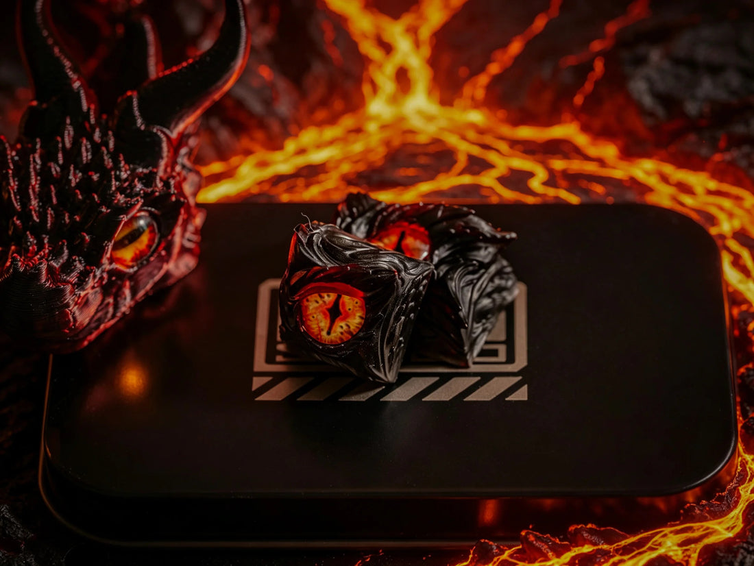 Limited time open GB，Dragon Eye multi-color resin personalized keycaps, magical and fantasy themed decorative craftsman keycaps
