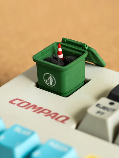 Environmentally friendly trash can personalized keycaps, creative pranks, funny and innovative design decorative keycaps, mechanical keyboard art installation keycaps