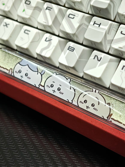 Chiikawa theme, 6.25U spacebar, PC crystal resin gilded personalized keycaps, anime creative cultural peripheral products, decorative keycaps