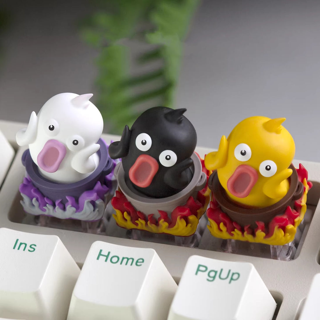 Screaming hot pot chicken, multi-color resin molding, personalized handmade keycaps, artistic craftsmen decorating keycaps