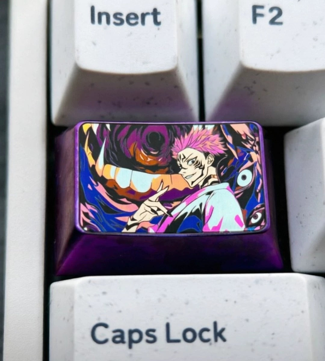 Jujutsu Kaisen, Ryomen Sukuna，1.5U titanium alloy personalized keycaps, anime and game culture creative art keycaps, mechanical keyboard decorative keycaps