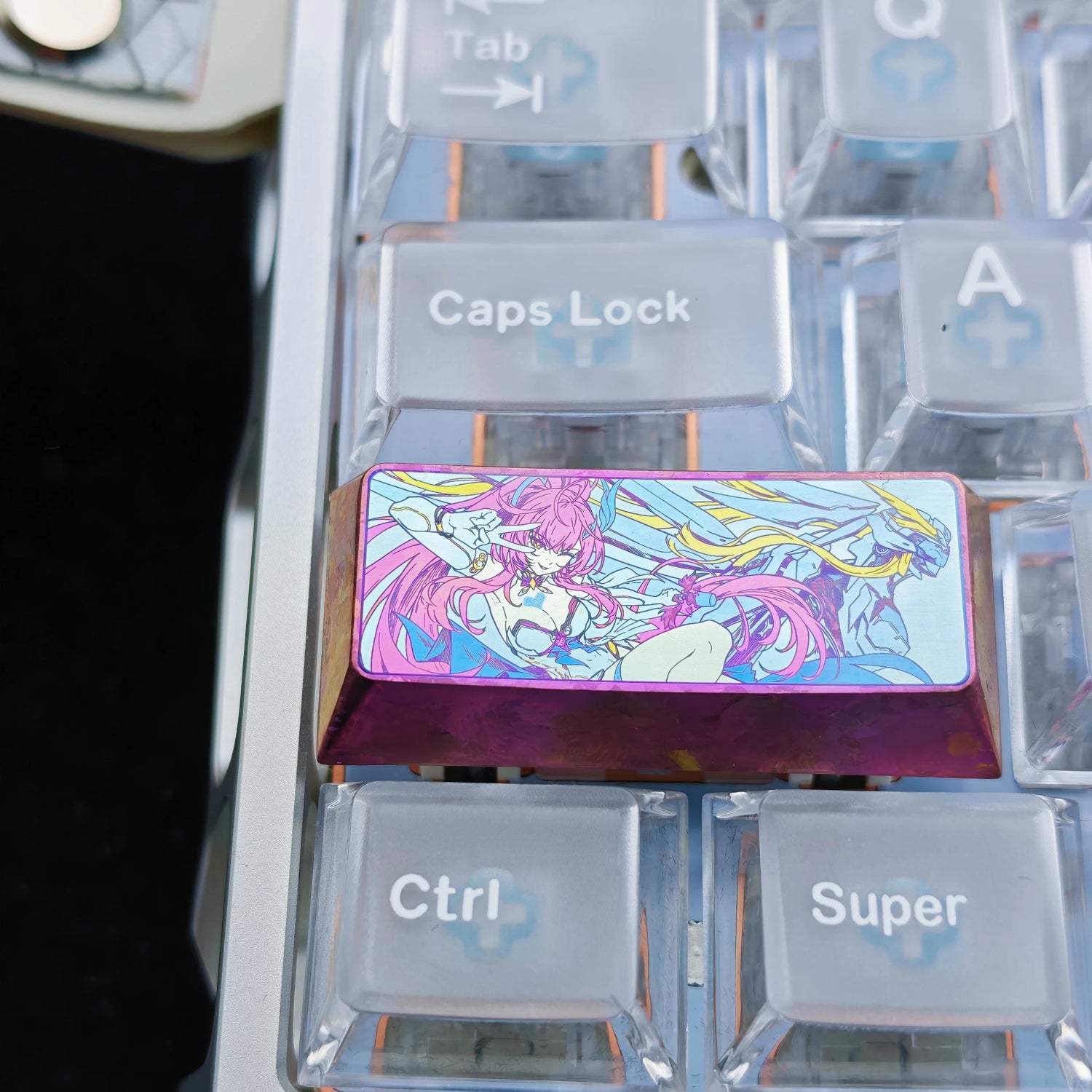 Wuthering Waves，Aemeath，2.25U， Enter key/left shift titanium alloy personalized keycaps, anime, gaming, cultural and creative mechanical keyboard decorative keycaps