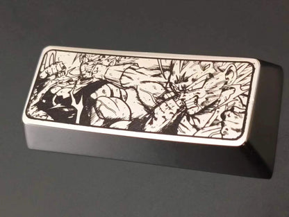Dragon Ball series, black and white comic style 2.25U metal personalized keycaps, zinc alloy titanium alloy optional, creative keycaps for anime and games