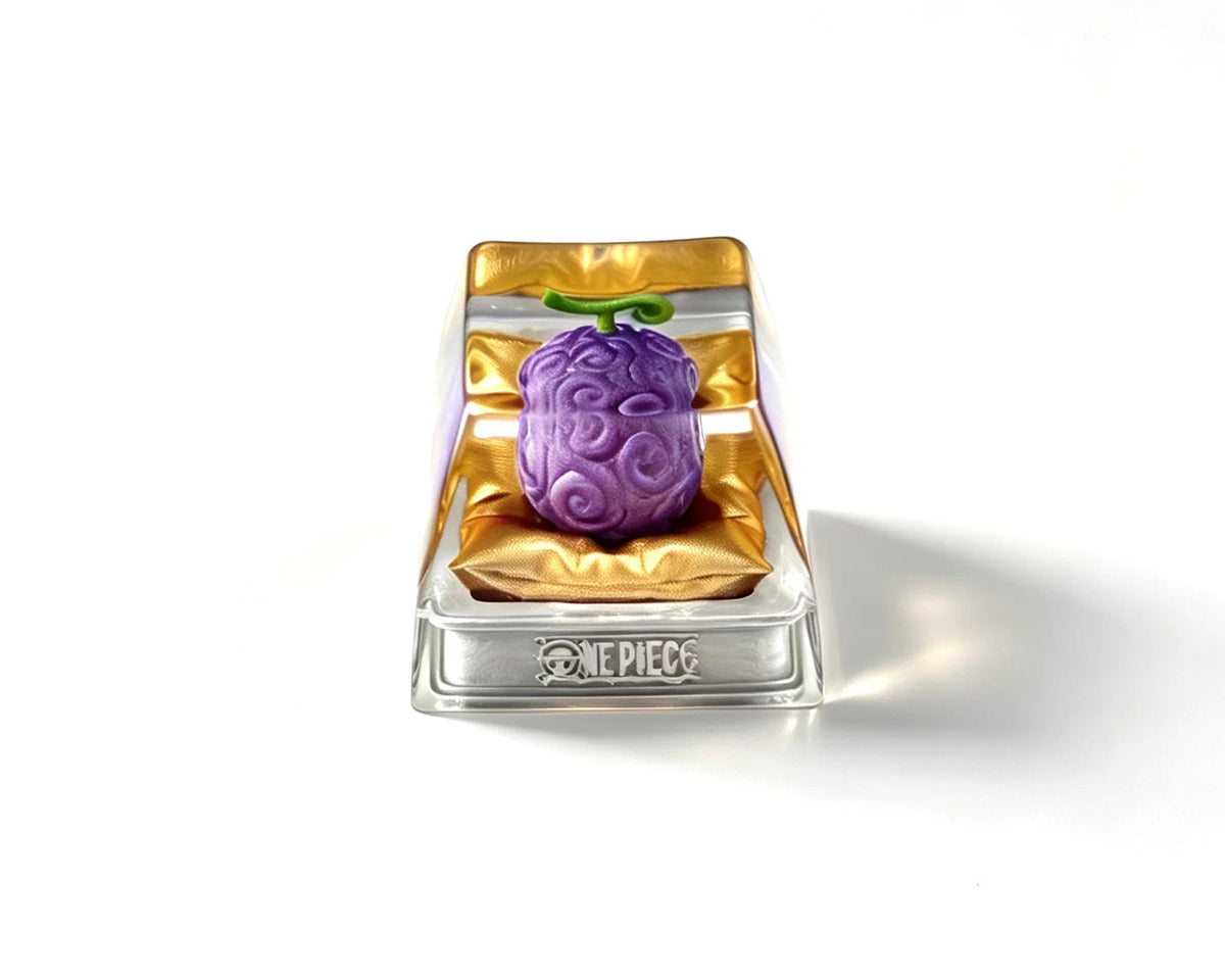 One Piece series, Devil Fruit/Akuma no Mi theme coating and sealing design, Crystal Resin Personalized Keycaps, Anime Game Culture Creative Resin Keycaps, Mechanical Keyboard Art Decorative Keycaps