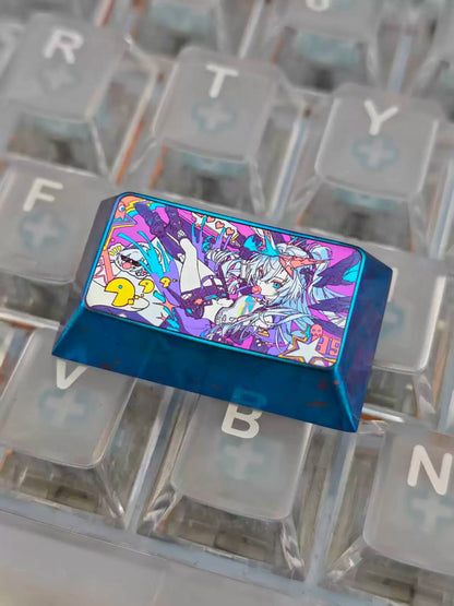 Honkai：Star Rail，Silver Wolf 1.75 U titanium alloy personalized keycaps, mechanical keyboard decorative keycaps, anime and game cultural creative keycaps