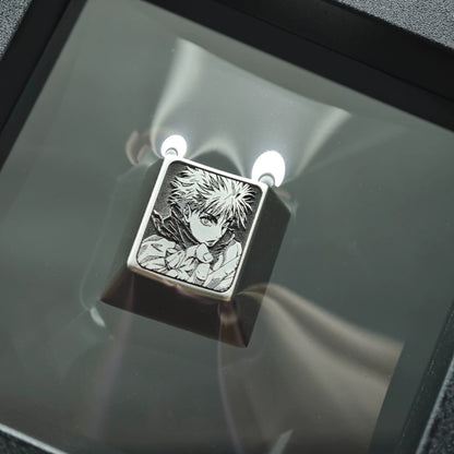 Jujutsu Kaisen, Gojo Satoru Zinc Alloy Metal Personalized Keycaps Anime Metal Keycaps, Mechanical Keyboard Decorative Keycaps