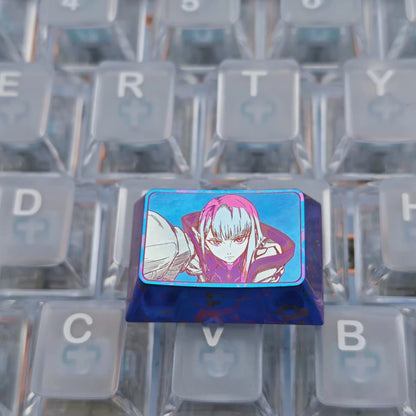 Cyberpunk: Edgerunners, LUCY theme, 1.5U TAB titanium alloy personalized keycaps, anime and game culture creative art keycaps, mechanical keyboard decorative keycaps